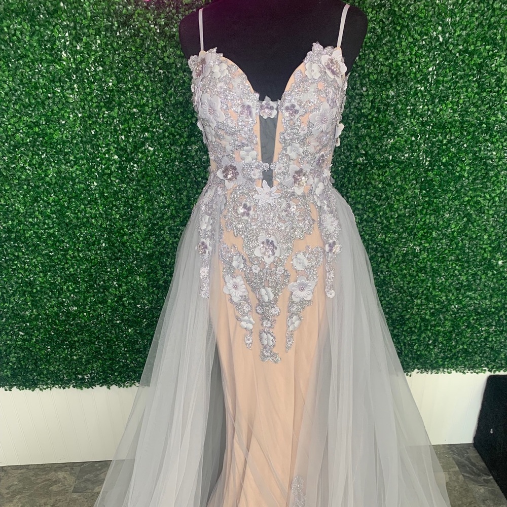 Silver/Nude Portia & Scarlett gown NWT